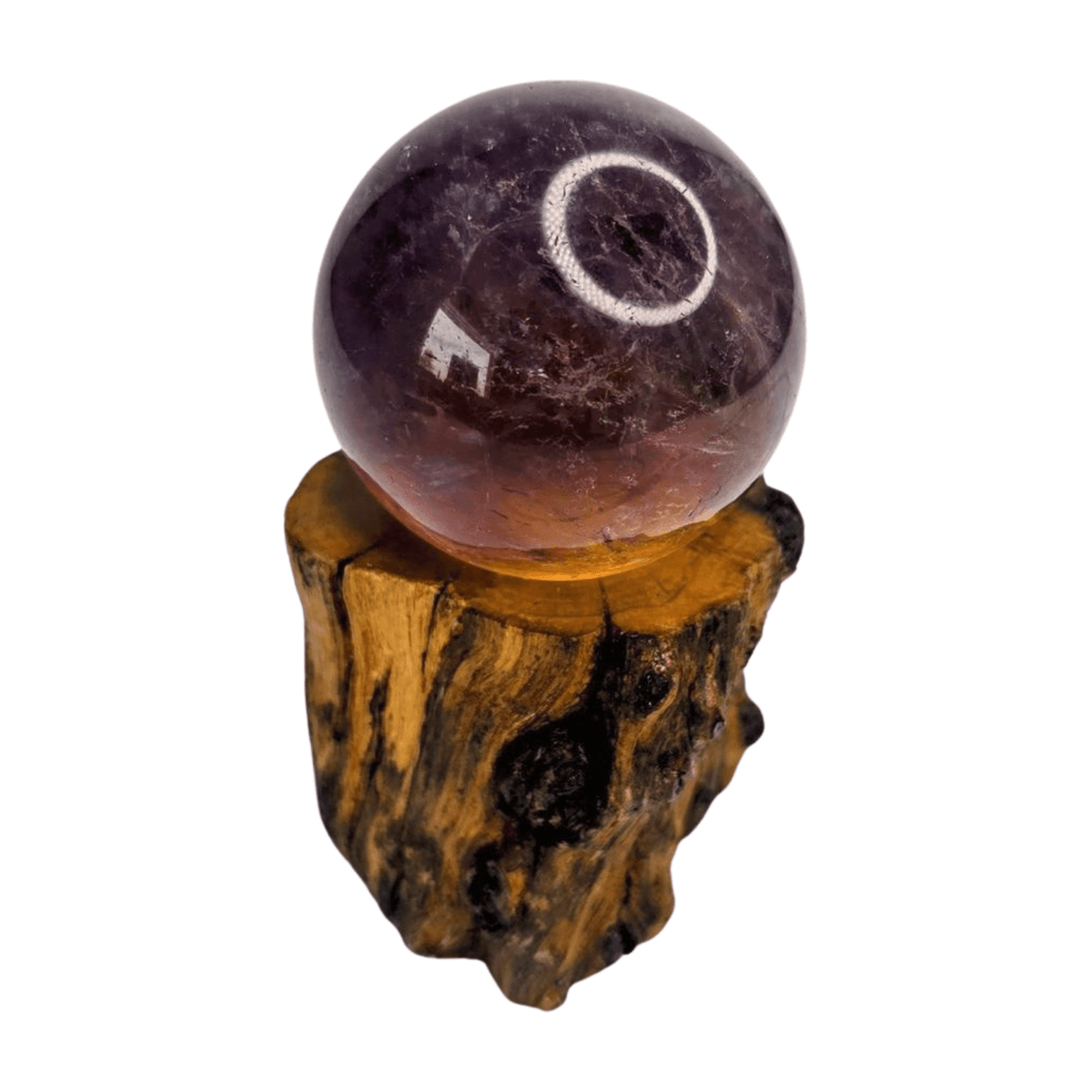 Natural Crystal Light Stand with Sphere Example