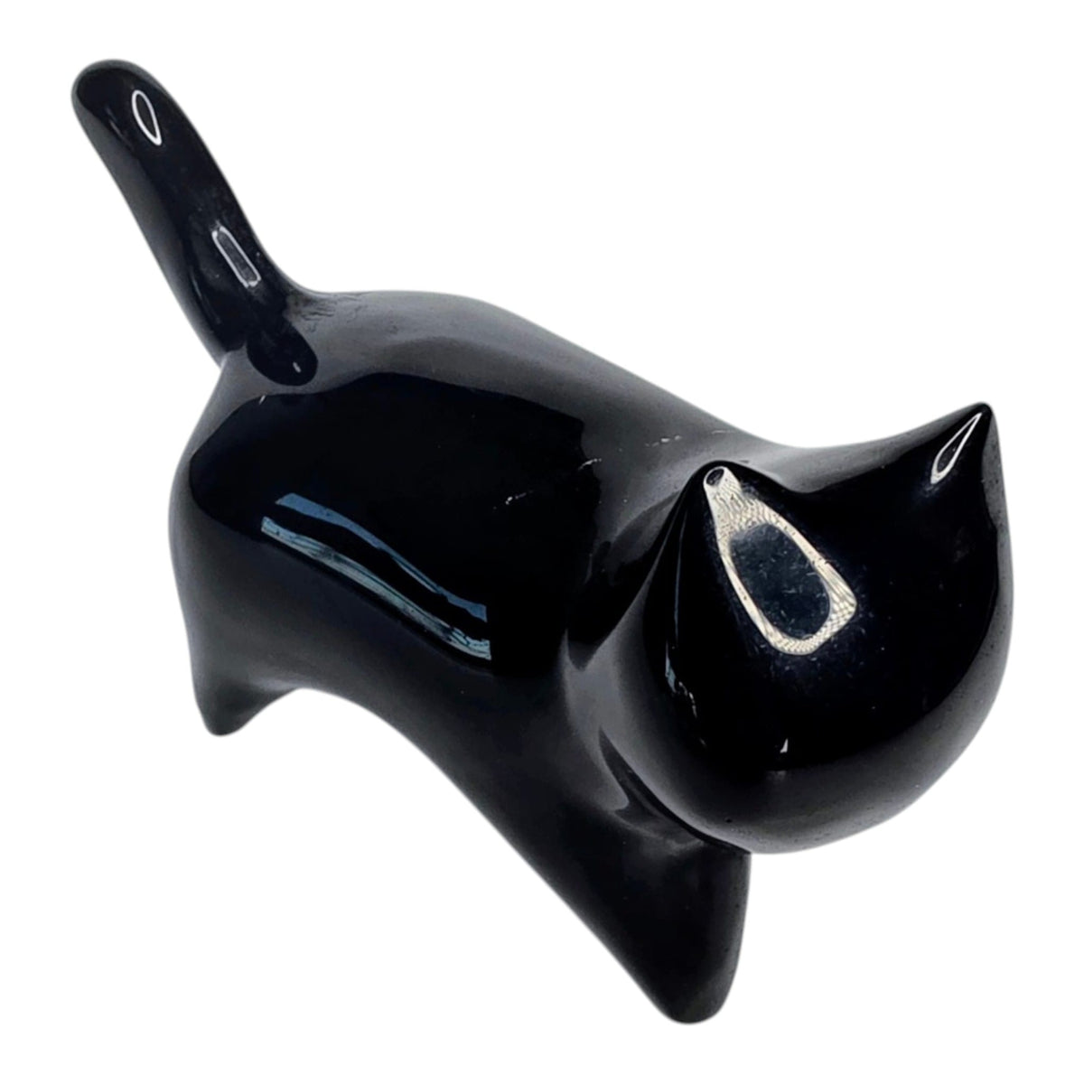 Obsidian Cat - Modern Carving