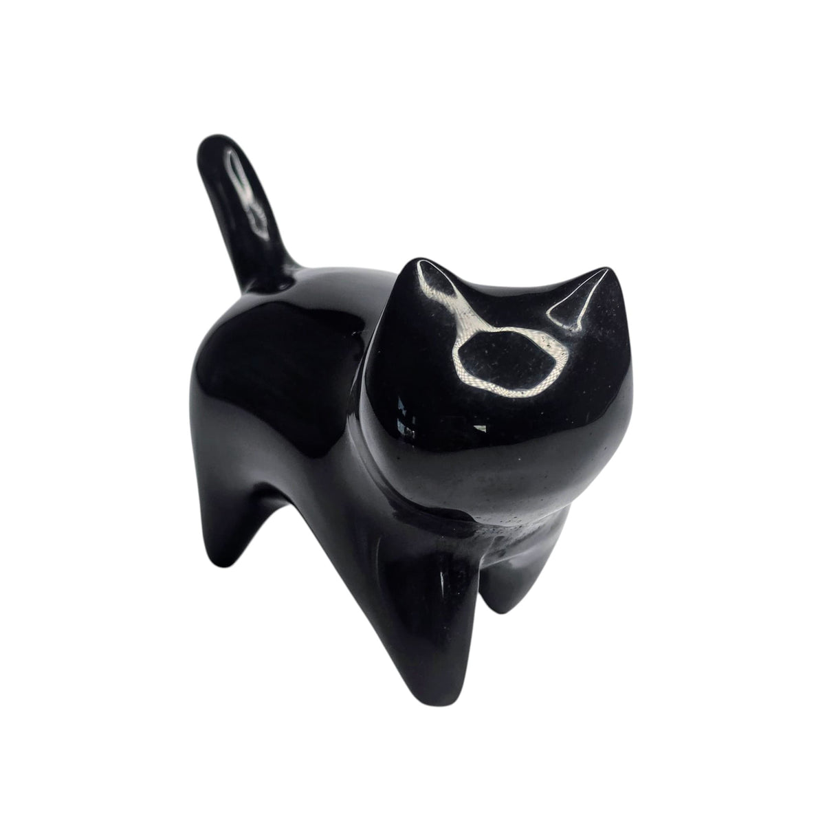 Obsidian Cat - Modern Carving