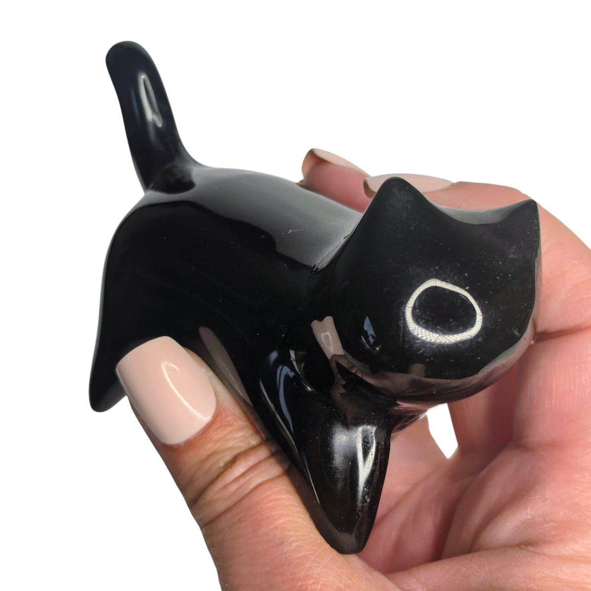 Obsidian Cat - Modern Carving