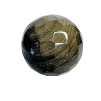 Gold Sheen Obsidian Faceted Sphere
