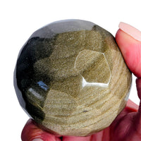 Gold Sheen Obsidian Faceted Sphere
