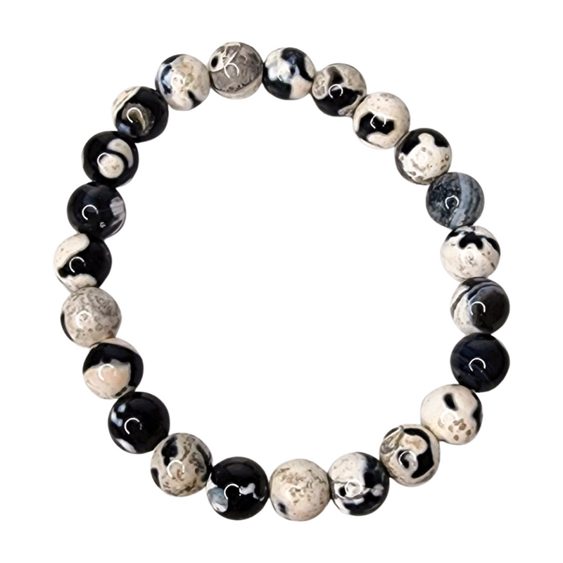 Orca Agate Beaded Bracelet