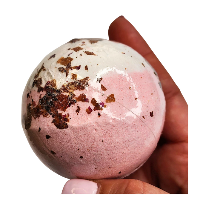 Passion Bath Bomb with Rose Quartz Tumble