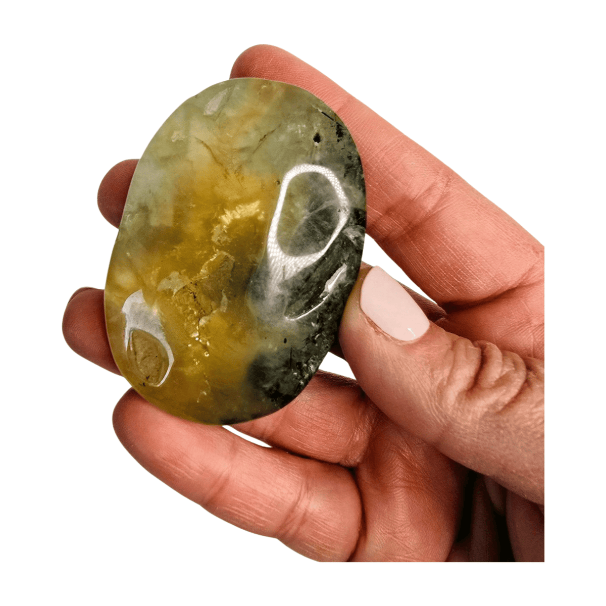 Prehnite Palm Stone