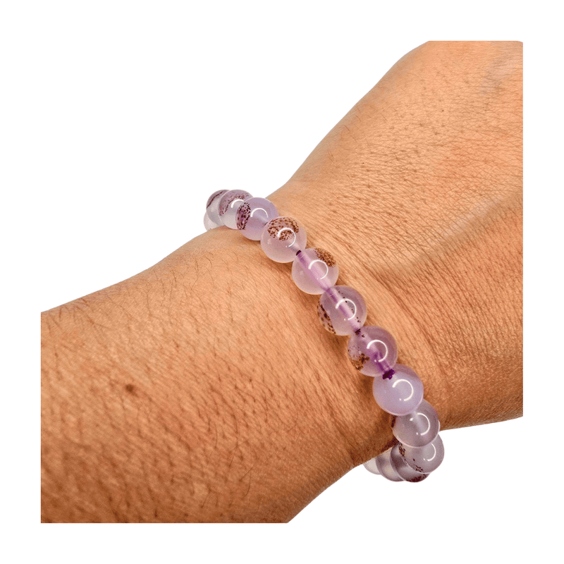 Purple Chalcedony Bracelet on Wrist