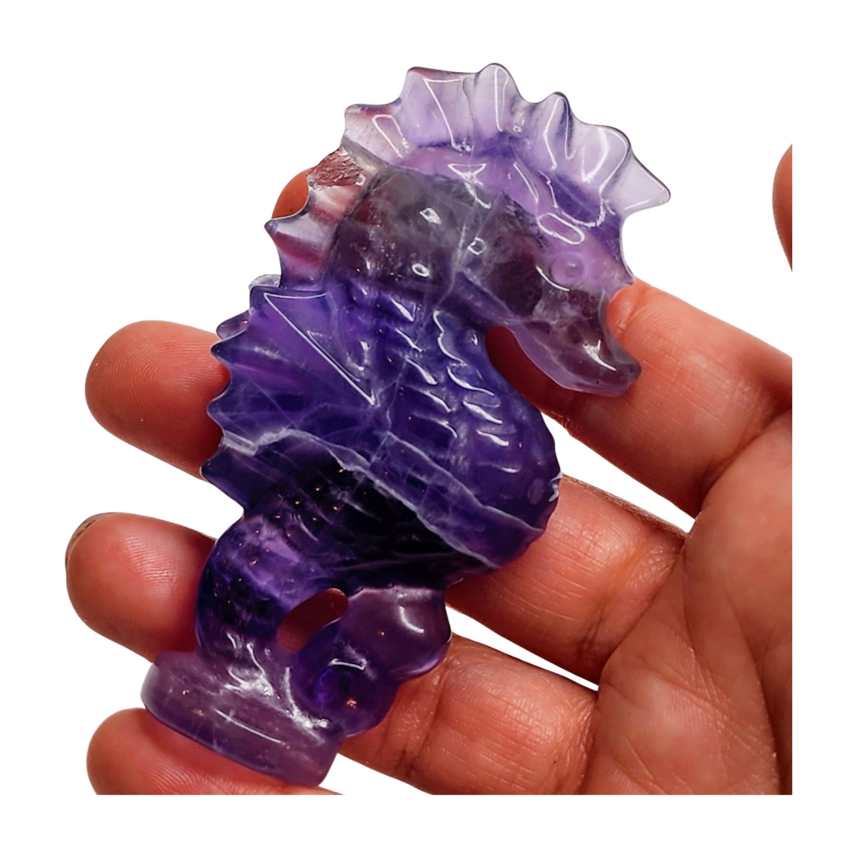 Purple Fluorite Seahorse