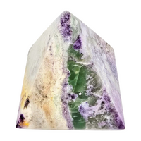 Purple Stitiche with Serpentine Pyramid