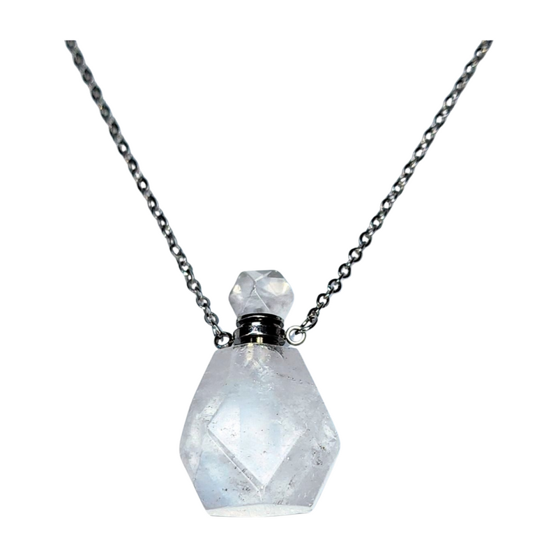 Clear Quartz Bottle Pendant (24 inches)