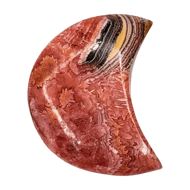 Rhodochrosite Moon Small