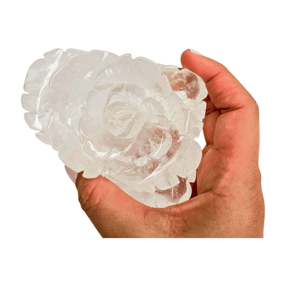 Clear Quartz Rose Lamp
