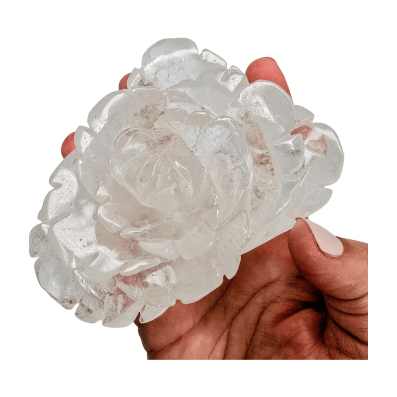 Clear Quartz Rose Lamp