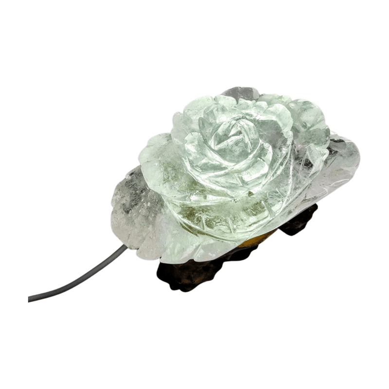 Clear Quartz Rose Lamp