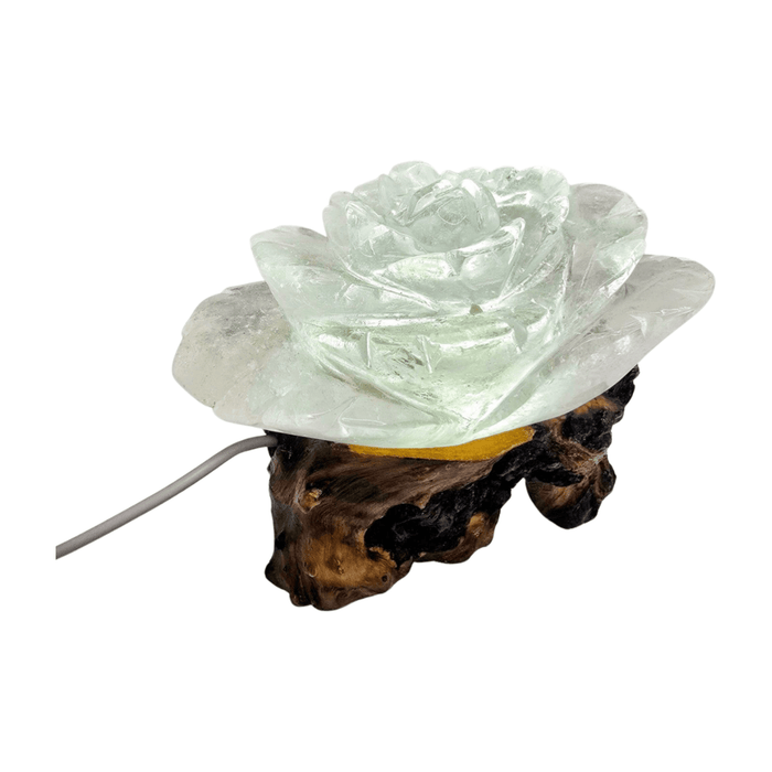 Clear Quartz Rose Lamp