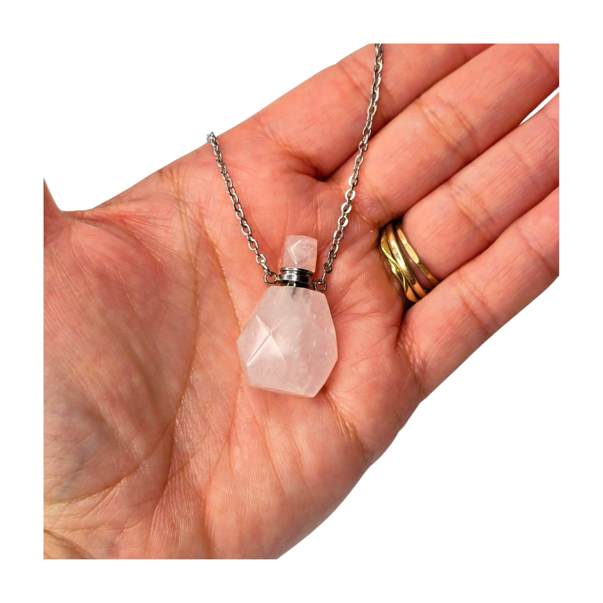 Crystal Bottle Pendant (24 inches)