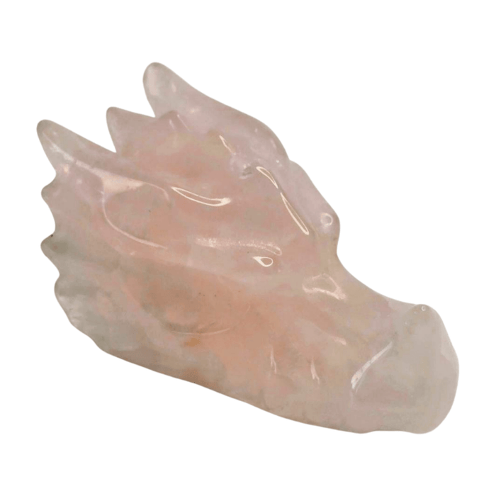 Rose Quartz Dragon Head