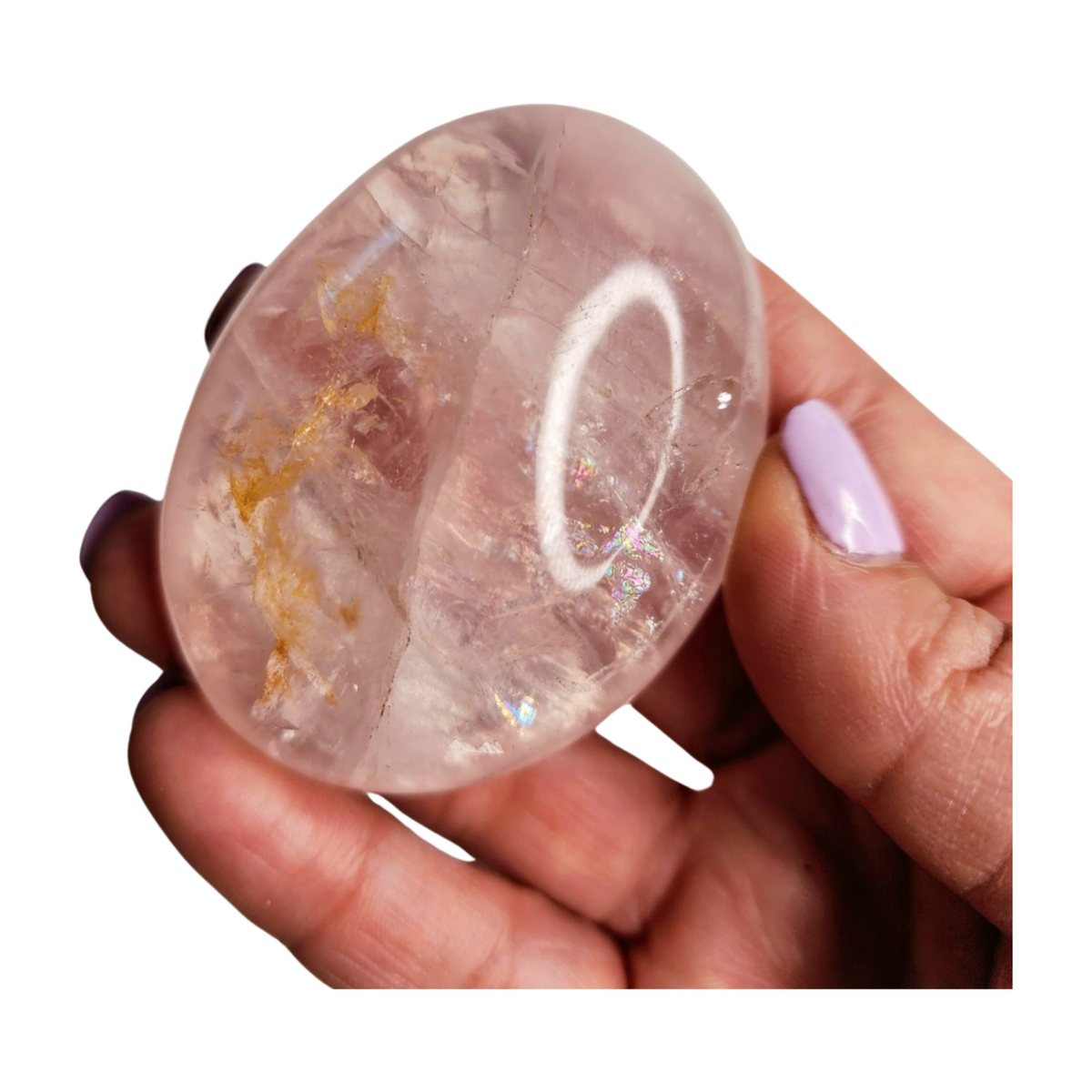 Rose Quartz Palm Stone