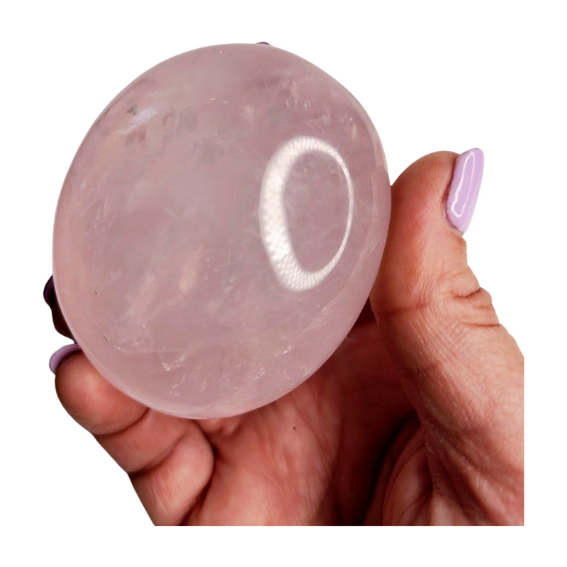 Rose Quartz Palm Stone