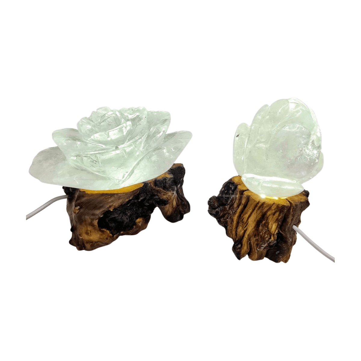 Clear Quartz Rose Lamp