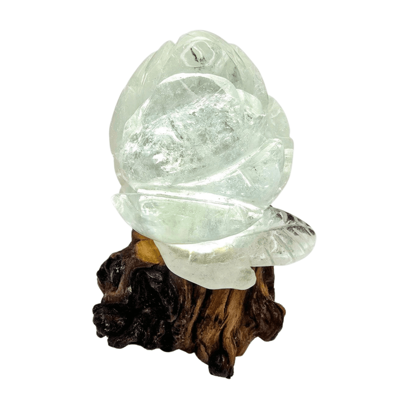 Clear Quartz Rose Lamp