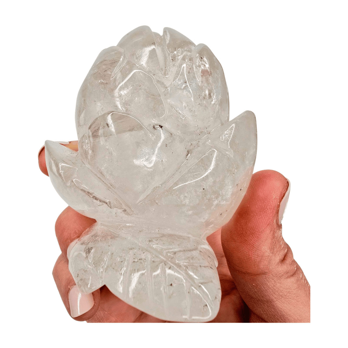 Clear Quartz Rose Lamp