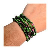 Ruby Ziosite Faceted Bracelet (4mm)