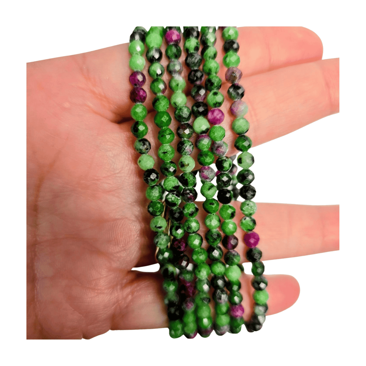 Ruby Ziosite Faceted Bracelet (4mm)