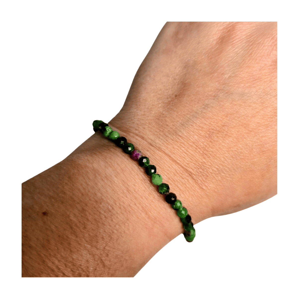 Ruby Ziosite Faceted Bracelet (4mm)
