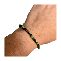 Ruby Ziosite Faceted Bracelet (4mm)