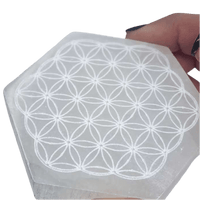 Selenite Hexagon - Flower of Life