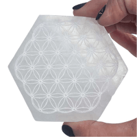 Selenite Hexagon - Flower of Life