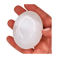 Selenite Oval Palm Stone