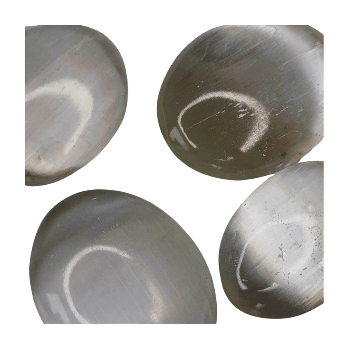 Selenite Oval Palm Stone