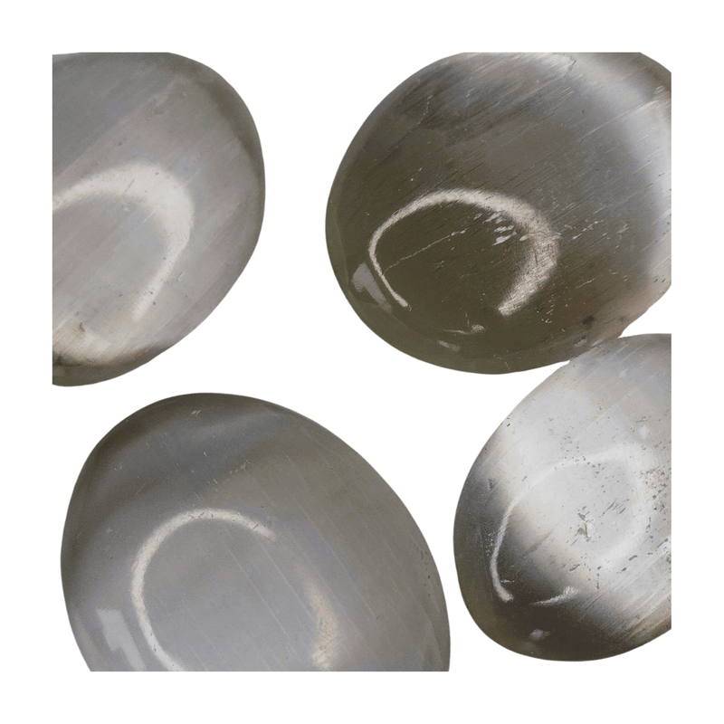 Selenite Oval Palm Stone