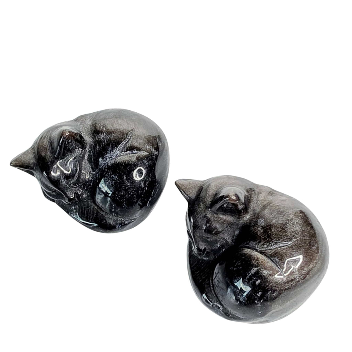 Silver Sheen Obsidian Cat