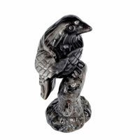 Silver Sheen Obsidian Raven with Yooperlite Branch