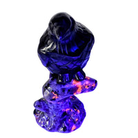 Silver Sheen Obsidian Raven with Yooperlite Branch