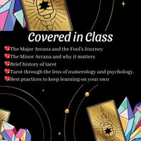 Tarot 101 Workshop — Saturday, January 10 (Live on Zoom)