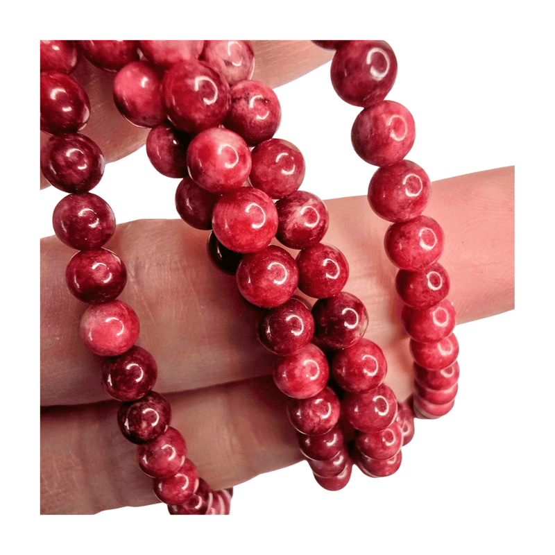 Thulite Beaded Bracelet (4mm)