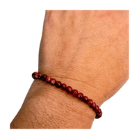 Thulite Beaded Bracelet (4mm)