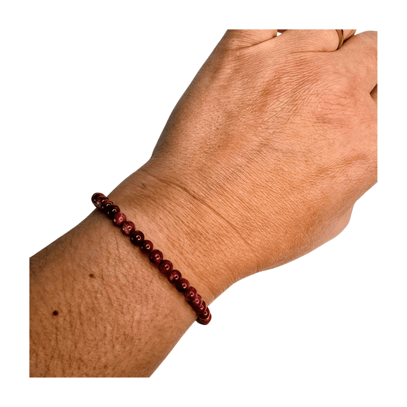 Thulite Beaded Bracelet (4mm)