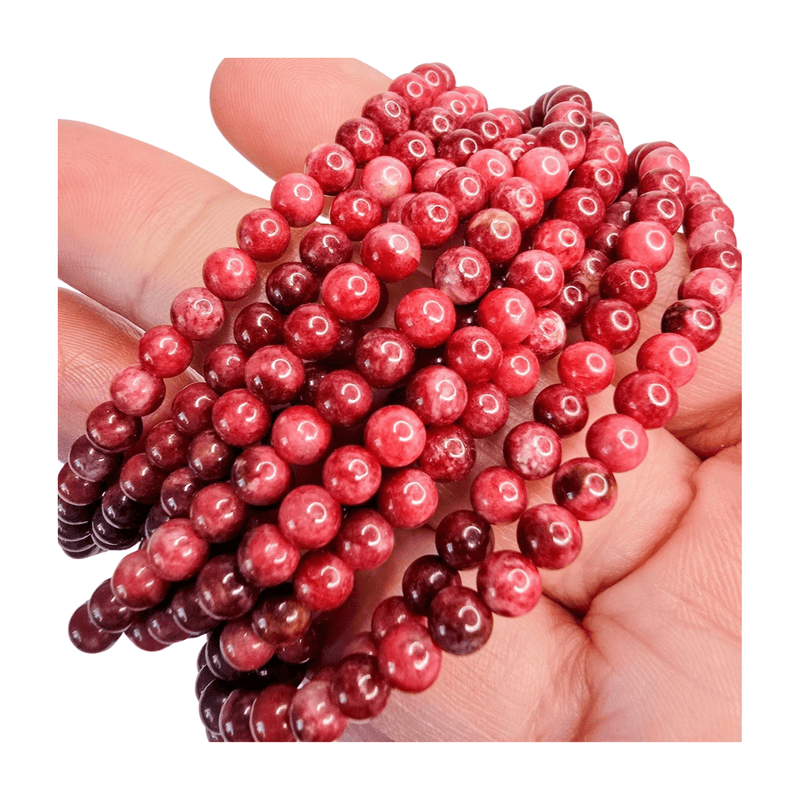Thulite Beaded Bracelet (4mm)