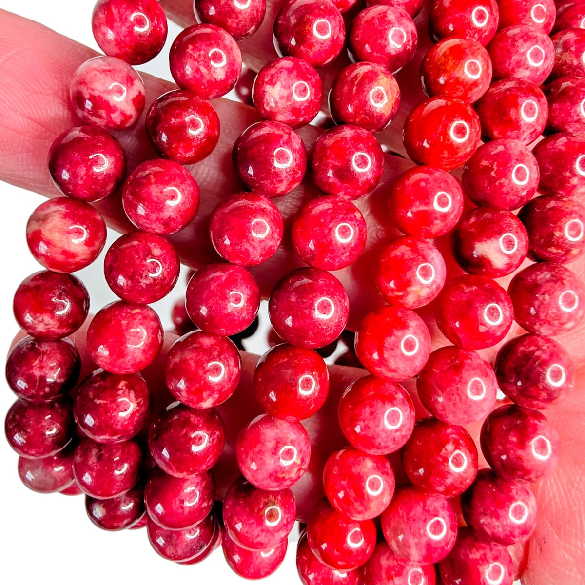 Thulite Beaded Bracelet (6mm)