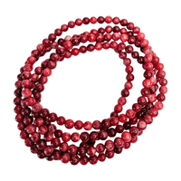 Thulite Beaded Bracelet (4mm)
