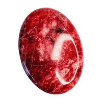Thulite Palm Stone