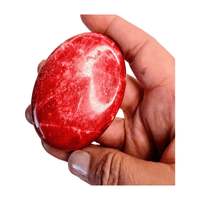 Thulite Palm Stone