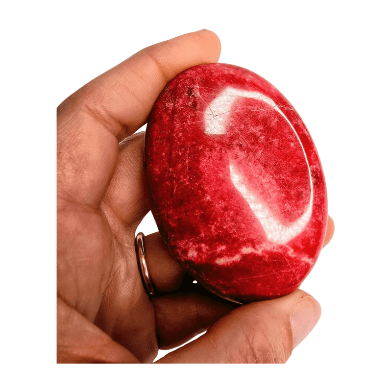 Thulite Palm Stone