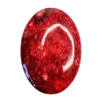 Thulite Palm Stone