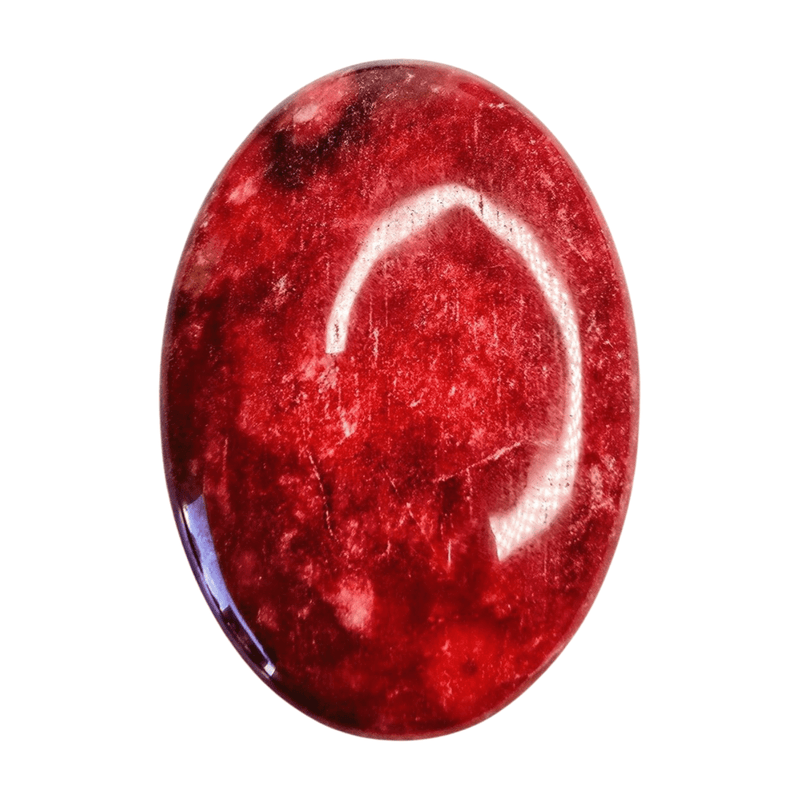 Thulite Palm Stone