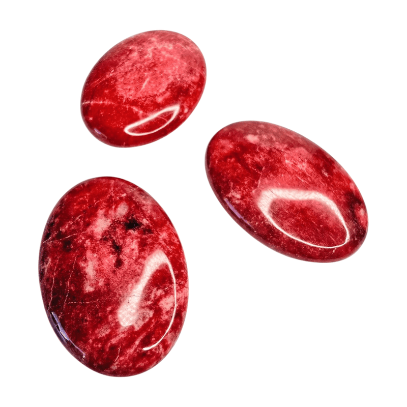 Thulite Palm Stone